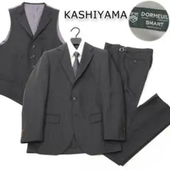 582 訳有 ◇ カシヤマ ドーメル スリーピース ビジネススーツ A6のサムネイル