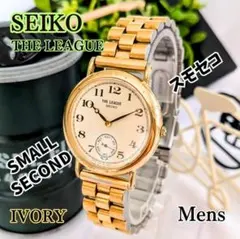 希少 SEIKOメンズ腕時計ザリーグ アイボリーゴールド スモセコ クラッシックのサムネイル