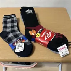umbro キッズ靴下 3足セット つま先かかとクッション靴下2足セット　計5足
