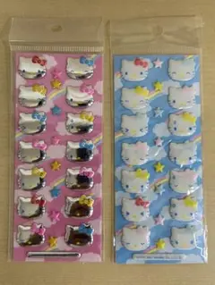 ハローキティ 立体シール ぷっくりシール　2種　未開封　当時物