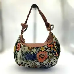 Cal ショルダーバッグ 花柄 レザー ボタニカル 総柄 三日月 軽量のサムネイル