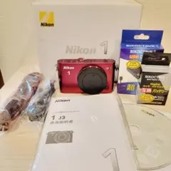低ショット1204回】Nikon 1 J1 レッド 初心者おすすめ スマホ転送