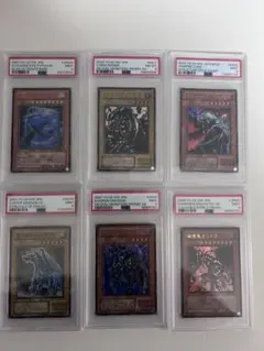 三幻神 墨絵 ミニ掛け軸 PSA10 3連番 オシリス ラー オベリスク 遊戯王