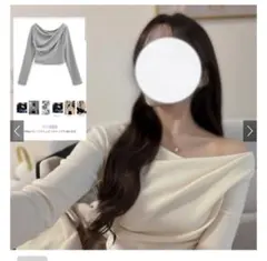 【新品未使用】3wayドレープカシュクールトップス dk1261