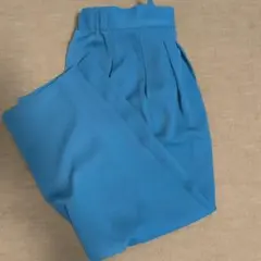 THE SHOP TKブルー プリーツ入り ワイドパンツSサイズ去年もの