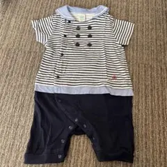 ストライプ 半袖ロンパース 83センチ