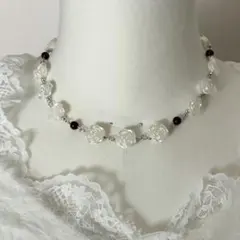 ハンドメイド フェアリーグランジ Y2K ネックレス バレーコア バラ 森ガール