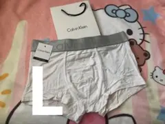 男性用　白Lサイズ　Calvin Klein ボクサーパンツ　ボクサーブリーフ