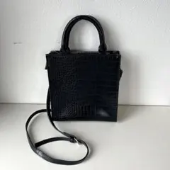 【GRL】3Wayクロコダイル柄スクエアショルダーバッグ