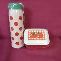 未開封　アフタヌーンティー　トマト　水筒&2段お弁当箱　定価6490円のサムネイル