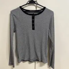 Linoluce ボーダーヘンリーネックT 美品　L