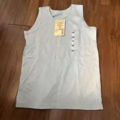 新品　無印良品　タンクトップ　130 ライトブルー