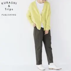 北欧、暮らしの道具店　コットンリネンの軽やかテーパードパンツ　洗える　ストレッチ