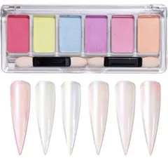 うる艶ネイル革命✨固形パレット6色で叶える上品オーロラ＆メタリック