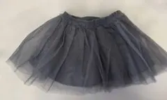 ZARA グレー チュール　ミニ　スカート 2-3歳　98cm