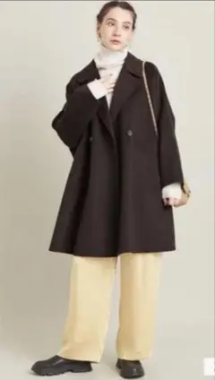 BEAUTY&YOUTH UNITED ARROWSリバーポンチョコート　茶色S