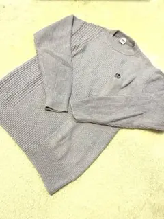 【オシャレさん必見♡】薄紫色 リブ編み ニットセーターTAKEO KIKUCHIのサムネイル