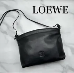 【美品】ロエベ アナグラム　ポシェット　ショルダーバッグ　ブラック