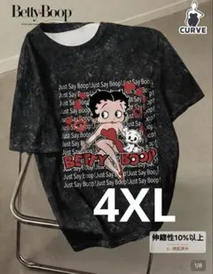 Tシャツ ベティー　大きいサイズ　ブランド　キャラクター　黒　ブラック　赤のサムネイル