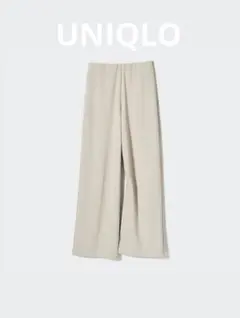 新品UNIQLO クレープジャージー ワイドパンツ