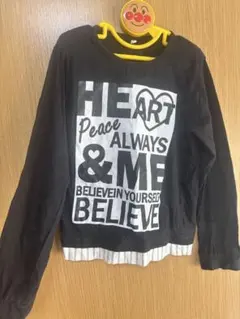 子供トップス　長袖　140 黒　Tシャツ　女の子