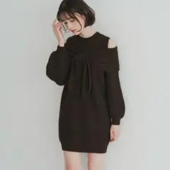 リボンモチーフミニワンピース