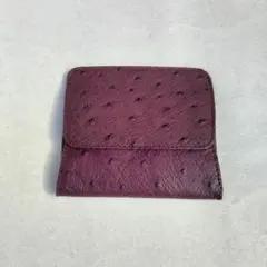 オーストリッチレザー 紫色 コインケース