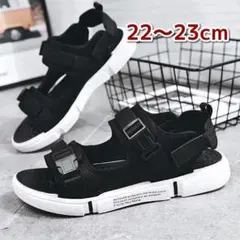 最終価格★サンダル ユニセックス スポーツサンダル ブラック×ホワイト ビーチ