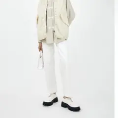 moussy 人気 COLOR STRAIGHT ジーンズホワイト