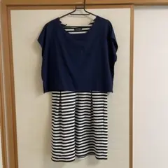 URBAN RESEARCH ネイビー ストライプ ワンピース