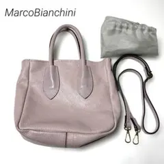 MarcoBianchiniマルコビアンキーニ牛革2wayミニトートバッグピンク
