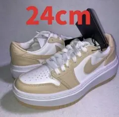 エアジョーダン1 エレベート ロー 白 ベージュ 24cm 美品