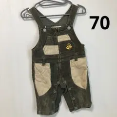 【美品】70 e.a.Bエーアーベー　べべ　サロペット　オーバーオール　おしゃれ