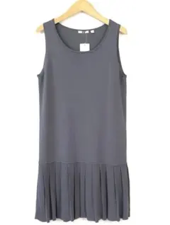 新品 UNIQLO ユニクロ ノースリーブドレス＋ L グレー