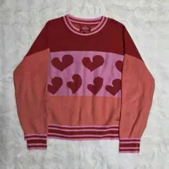極美品*コーチ アルパカ混 ロゴ ニット セーター CE892 紫 オレンジ M