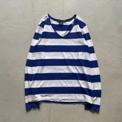00s ralph lauren sport border l/s ボーダー 青