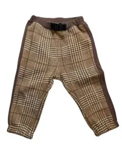 petit main プティマイン 裏起毛 チェック ズボン 90