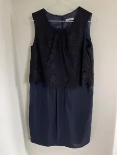 Mサイズ レース パーティードレス ネイビー