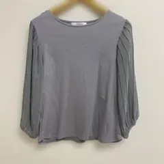 DOCLASSE異素材切替 プリーツ袖 カットソー 水色のサムネイル