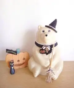 しろくま貯金箱　ハロウィン　３点セット　ハンドメイド