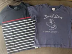 ストライプとサーフボードTシャツ2枚セット　120