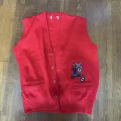 Green Clubs 赤 ニットベスト F103