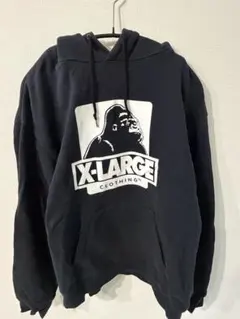 X-LARGE ゴリラロゴ フーディ ネイビー