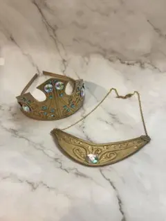 オーロラ姫 ティアラ ネックレス ハンドメイド Dハロ ディズニー仮装