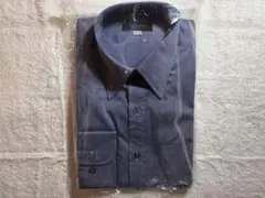 DURBAN ネイビー ストライプ 長袖シャツ