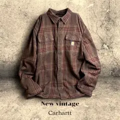 美品 カーハート フランネルシャツ 4XL ビッグシルエット タータンチェック