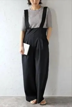 Bonjour Sagan ハイウエストサロペットパンツ