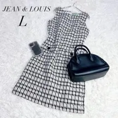 ジーンアンドルイ/ツイードワンピース/前後ファスナー/ノースリーブ/フォーマル