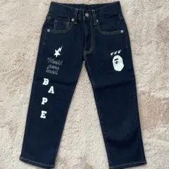 BAPE KIDS デニムパンツ ダークブルー110 未使用 - メルカリ