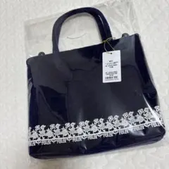 WEB限定】FEILER ×近沢レース 手付き巾着 ネイビー 巾着袋 バッグ